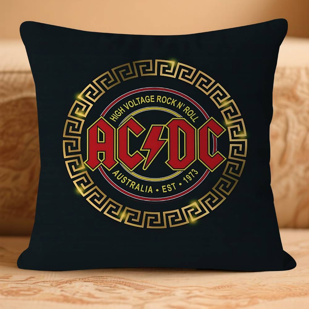 Rockartist A-AC D-DC Band Kuddfodral Tum Gårdshusdekor Hem Prydnadskuddfodral För Soffdekorationer