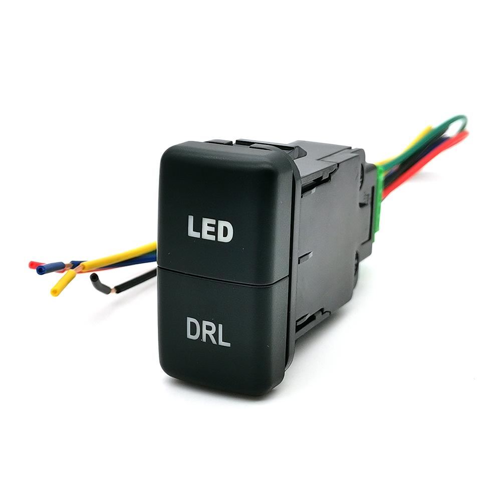 1PC Dual Switch DRL LED Light Power Switch Front Fog Lamp Switch Button For FJ Land Cruiser Prado 120 LC100 Switches4