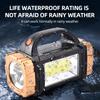 High Power Rechargeable LED Flashlight Multifunctional Portable Light with Side Light Waterproof Multiple Lighting Modes
