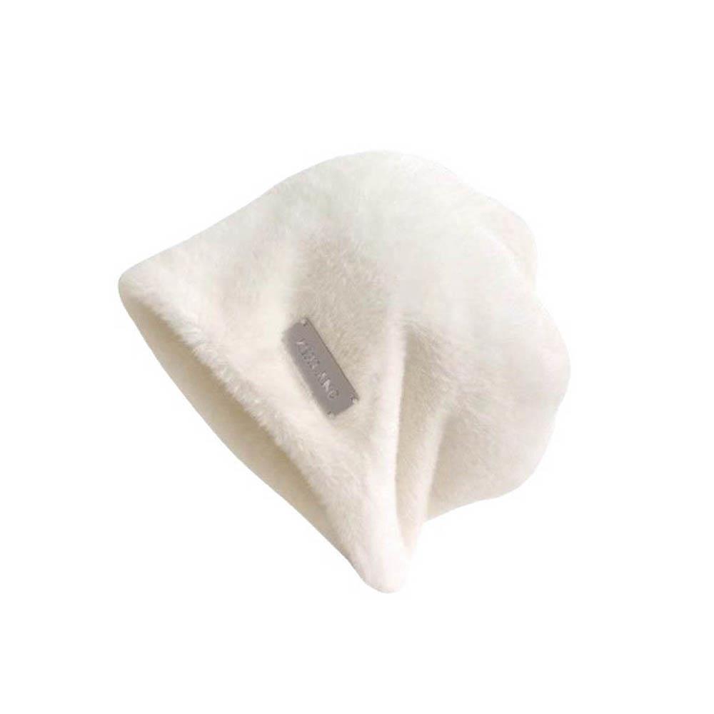 Winter Fluffy Warm Pile Hat Womens Rabbit Fur Cap Plush Hats Female Outdoor Coldproof Thicken Caps Sweet Cool Fashion Premium
