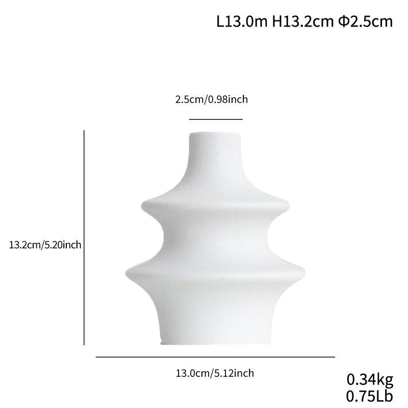 Floral Spiral Ceramic Vase - New Decorative Ornament