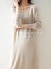 MARIA MARFA Fluffy Knit Maxi Perfect for Fall and Long and Perfect for Fall and Size V-neck, Dress, Length, Elegant, Winter. Sleeves, Elegant,