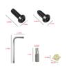Anti Theft License Plate Screws Kits Stainless Steel Plate Mounting Hardware for Car Tag Frame Tapping Screws Fit Front