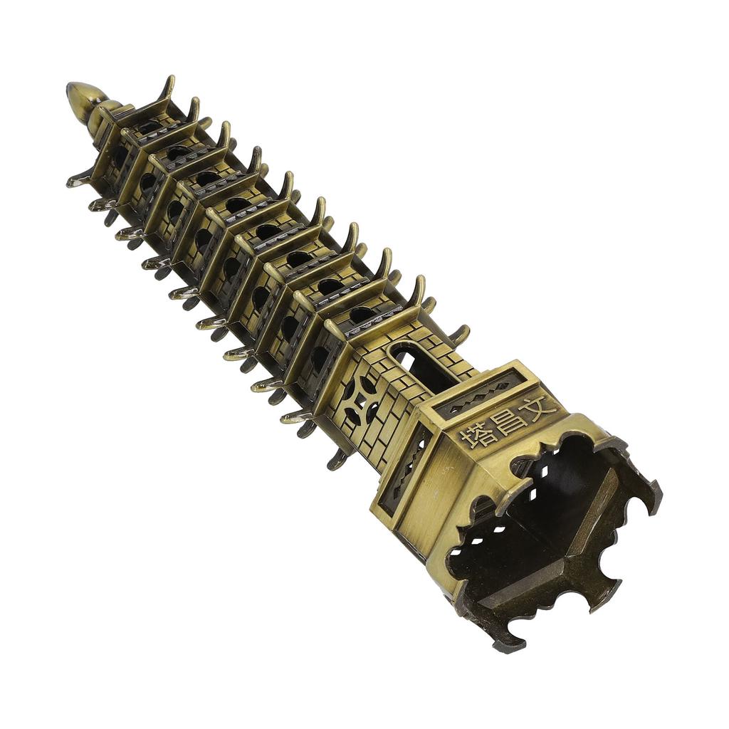 WenChang Tower 25cm Alloy Exquisite Workmanship Unique Style Beautiful Home Decoration