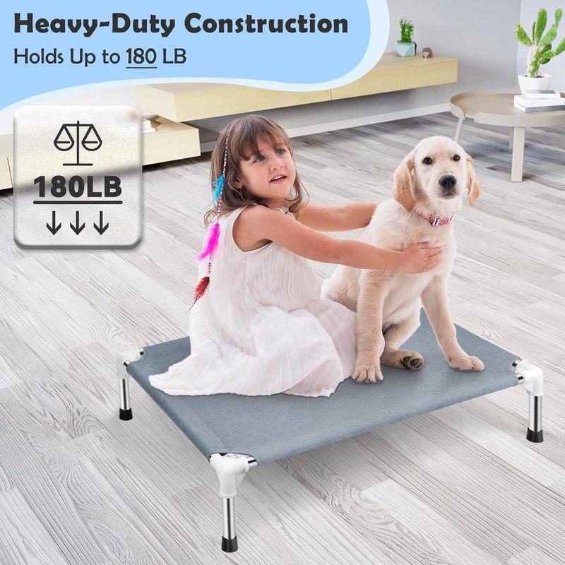Elevated Cooling Dog Bed, Breathable Anti-slip Pet Cot for Medium Dogs