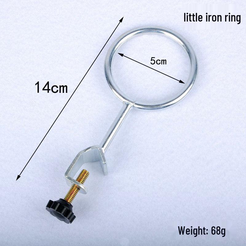 Ensemble de trépied en fer: Anneaux Grands et Petits avec Entonnoir et Accessoires à Base Carrée