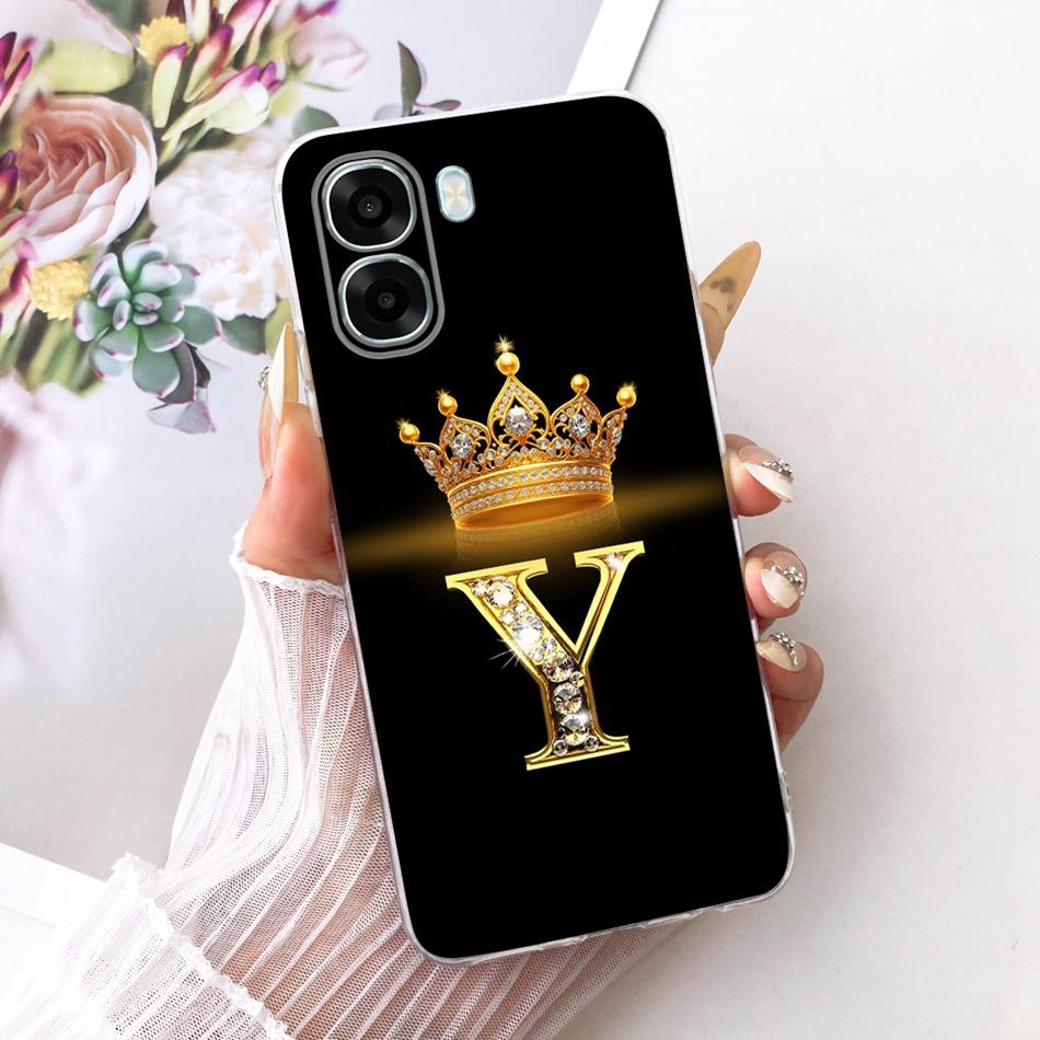 For OPPO A6X A6 A6T Pro 4G 5G Fashion Crown Letter Phone Case For Oppo A6x A 6 A6T Pro 4G Soft Silicone TPU Cases