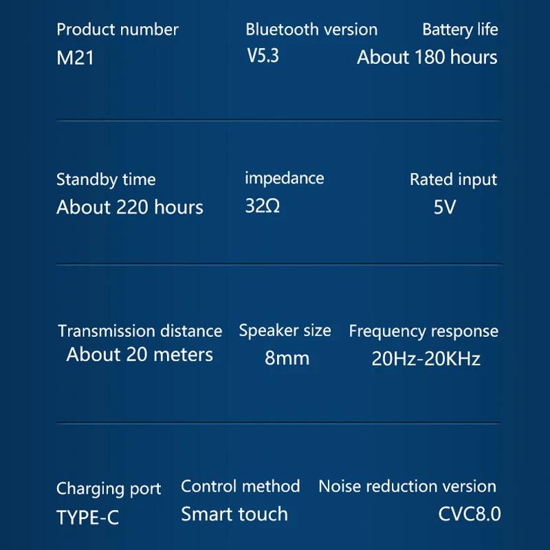 M21 TWS Wireless Headphones Couple Noise Canceling Bluetooth Earphones 9D Stereo Sports Waterproof Four Earbuds Headset With Mic