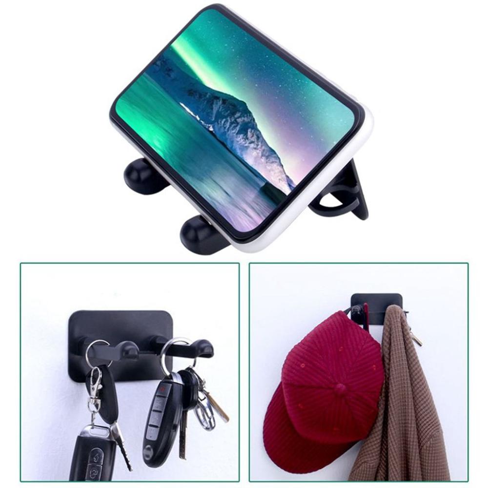 Self Adhesive Wall Mounted Bathroom Organizer Hairdryer Holder Storage Rack Hair Dryer Stand