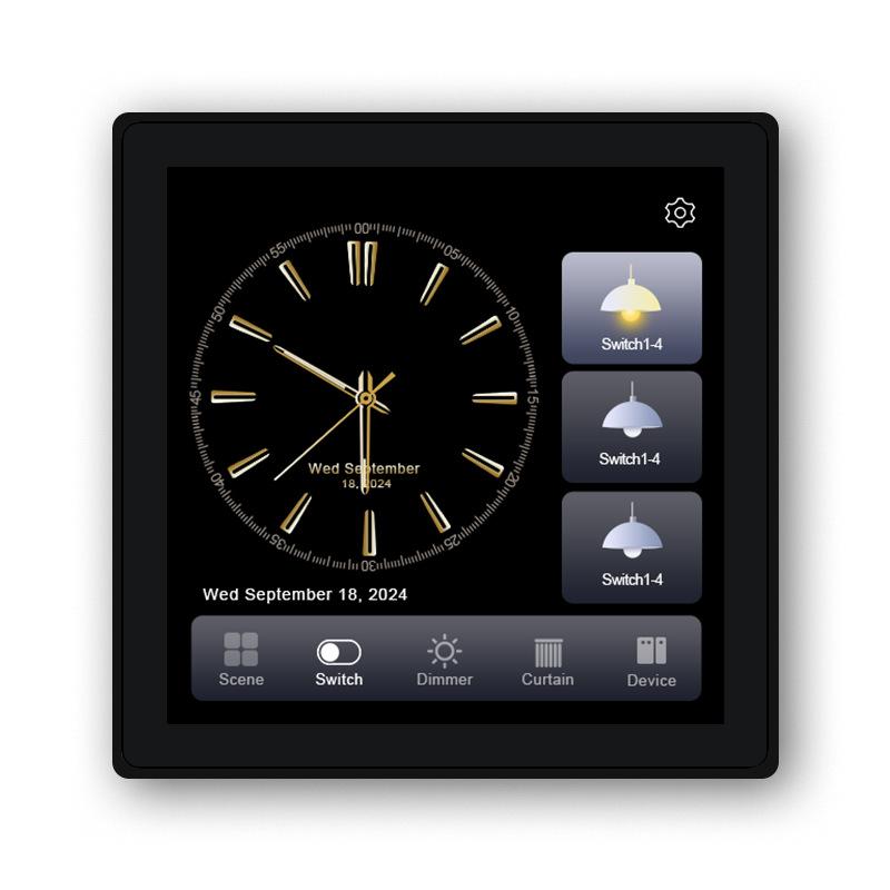 Tuya Zigbee 4Inch Scene Panel &3 Gang Relay Switch 2 in 1 Full Touch Screen Supports Dimming & Curtain Group Smart Control Alexa