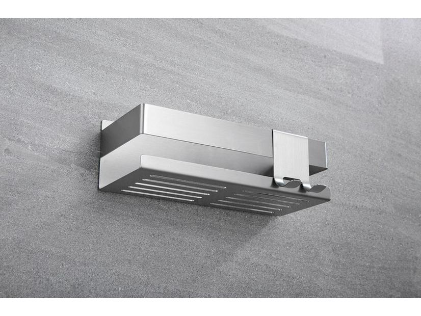 Moisture-Resistant, Anti-Corrosion 304 Stainless Steel Nail-Free Bathroom Shelf