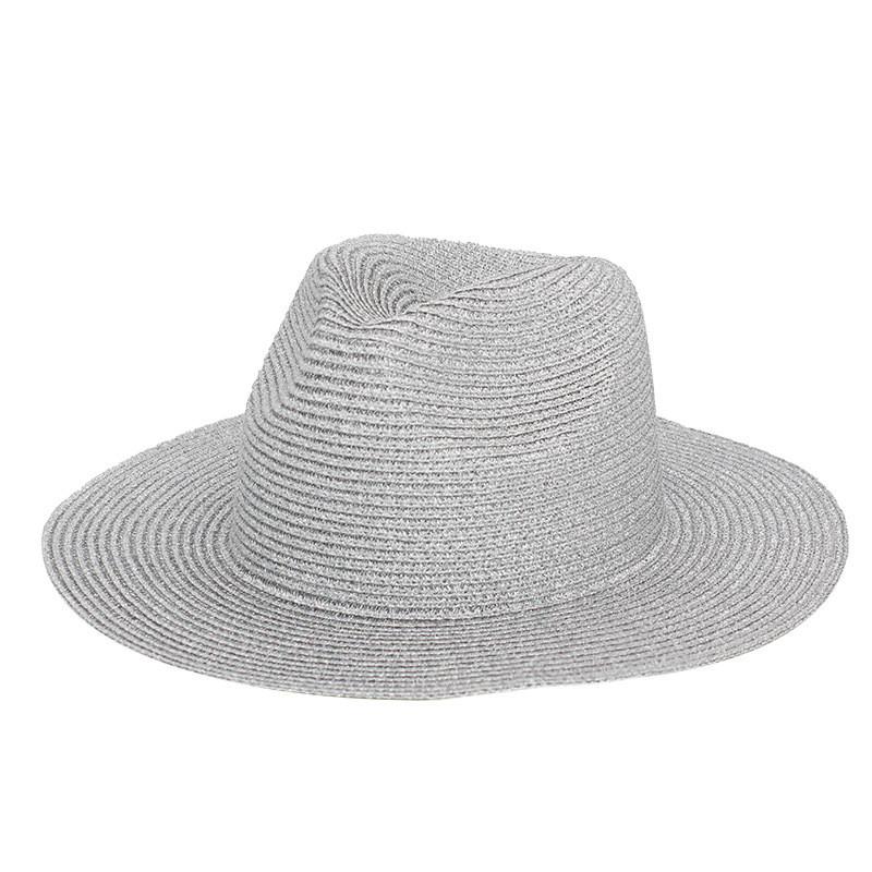 Colored Straw Plain Hat  Outdoor Wide Brim Sun Hats Uv Protection Outings Casual