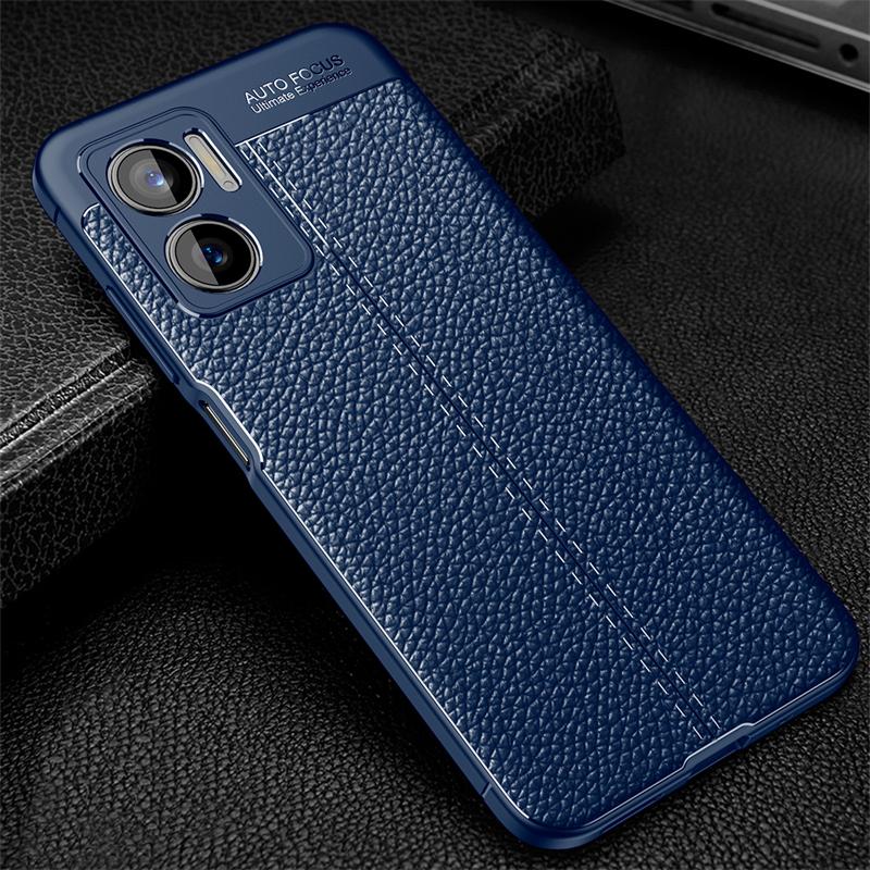 

For Cover Redmi 10 5G Case For Xiaomi Redmi 10 5G Capas Shockproof New Bumper Back TPU Soft Leather For Fundas Redmi 10 5G Cover For Redmi 10 5G темно-синий