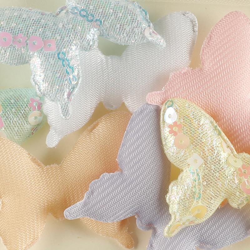 Three-Dimensional Butterfly Multi-Color Badge Embroidery Sticker Sequins Butterfly Accessories Hairpin Cloth Label Clothing Accessories Patch Sticker