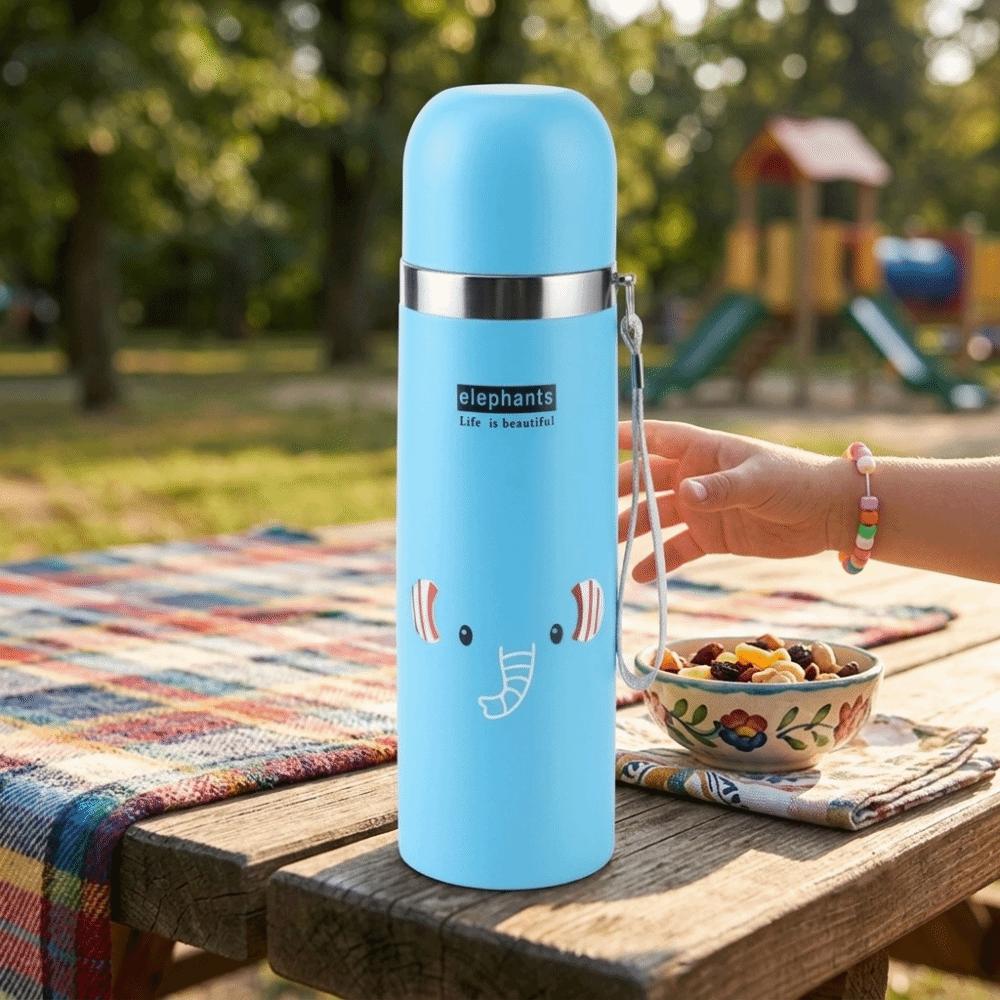 Cartoon Surface Printing Insulated Bottle 500ml Drink Cup Thermos Daily Drinking