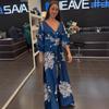 European and American Women's Clothing New Fashion Printed Bubble Sleeves V-neck INS Style Casual Pendulum Dress Long Dress