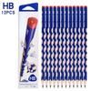 Childrens Nontoxic 12pcs Pencils Corrective Practice Calligraphy Student Sketch Wooden Pencil Office Stationery 05882