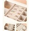3-Layer Drawer Jewelry Box With Glass Lid, PU Leather Large Capacity Jewelry Organizer Storage Case For Earrings, Necklaces, Rings, Bracelets