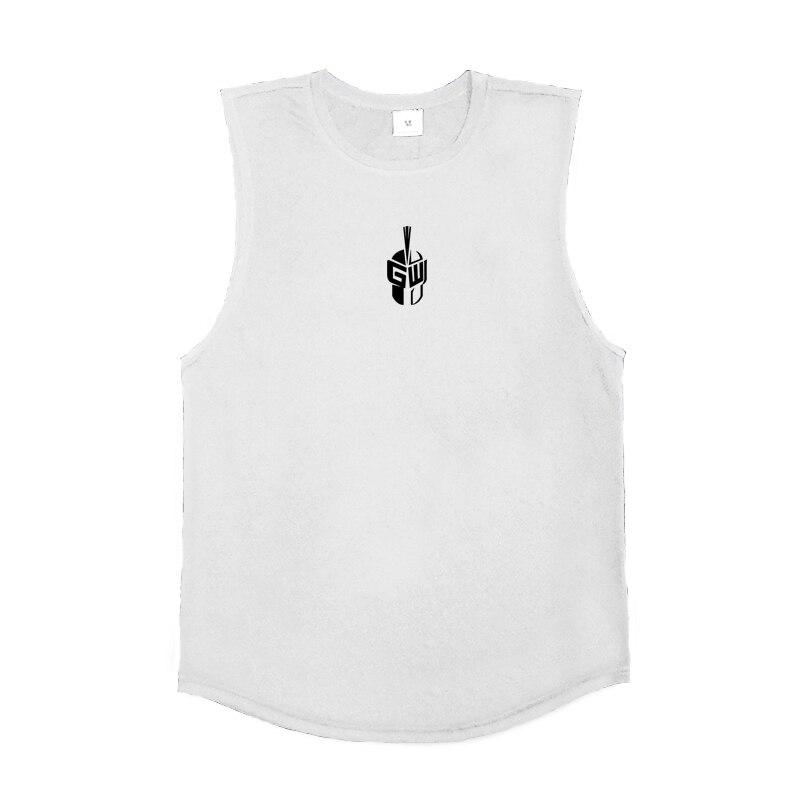 

Muscleguys модная спортивная одежда для бодибилдинга летняя тренировочная жилетка для фитнеса Повседневная повседневная футболка без рукавов XXL белый