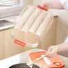 Dumpling Storage Box Transparent Stackable with Handle Design Safe Odorless Freezer Storage Organizer for Kitchen