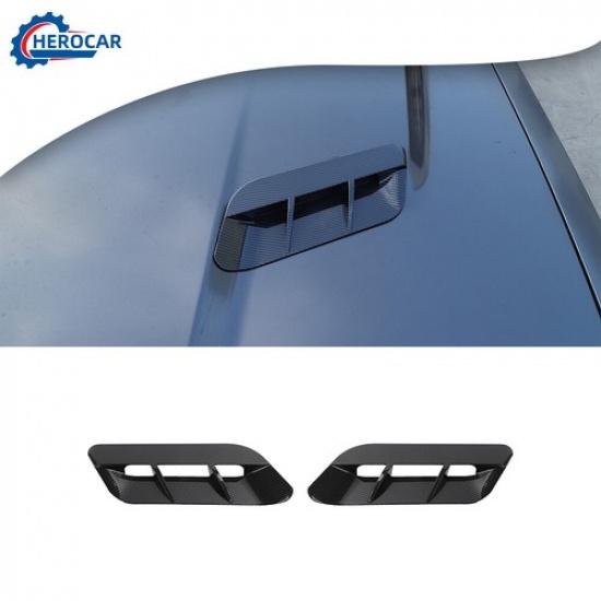 Carbon Fiber Engine Hood Scoop Air Vent Decor Trim For Dodge Challenger SXT 15+