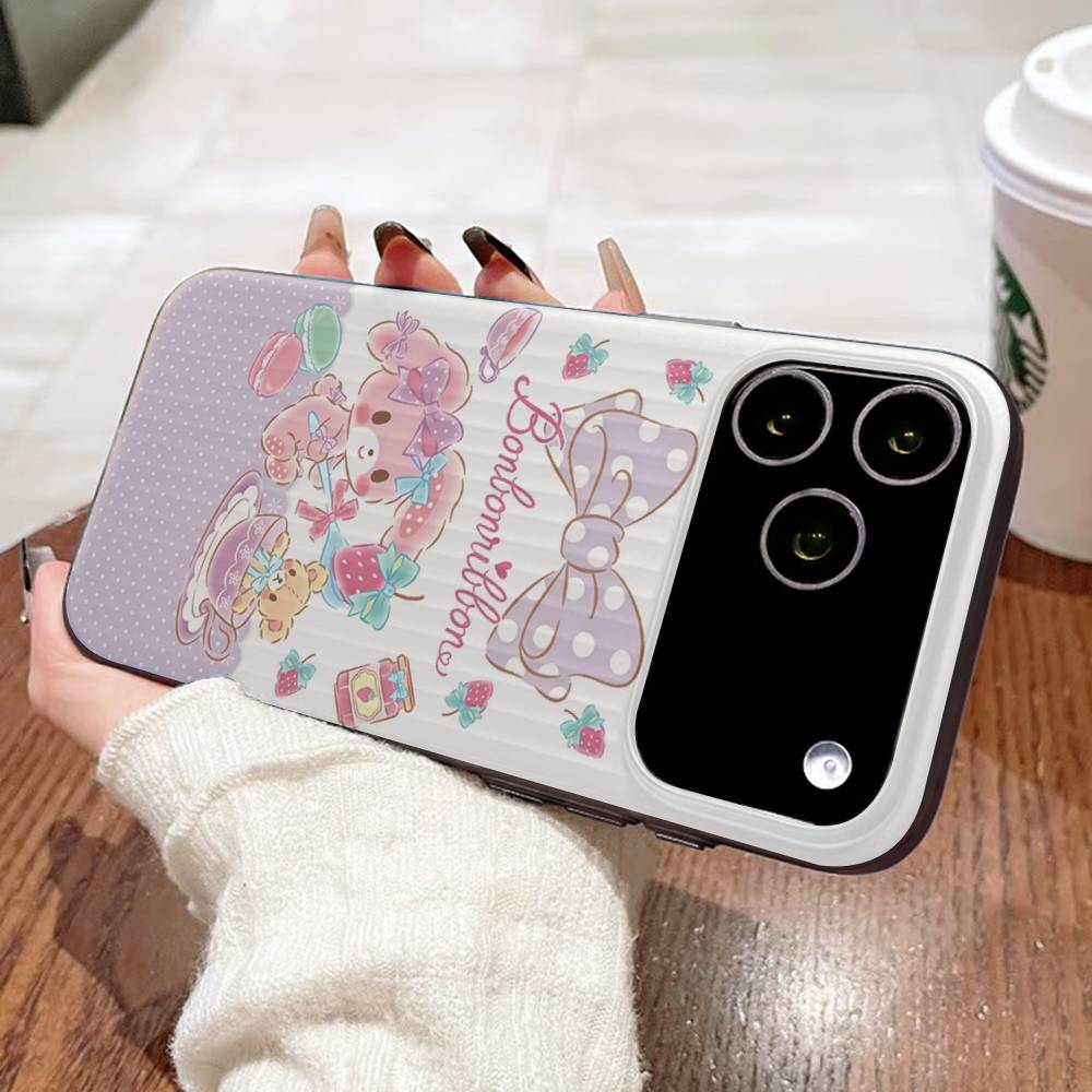 Cute Cartoon Bonbonribbon Phone Case For IPhone 17 16 15 14 Plus 11 12 13 Pro Max Shockproof Protection Soft Back Cover