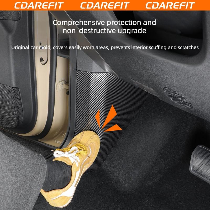 For Chery ICAUR V27 All Inclusive Car Driver Passenger Seats A-pillar Anti Kick Panel Carbon Fiber Pattern Anti Scuffing Panel
