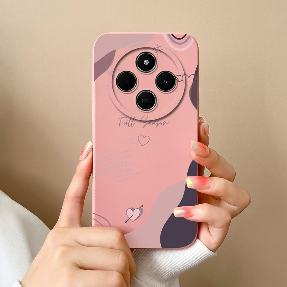 For Xiaomi POCO C75 Case Love Heart Butterfly Back Cover For POCO C 75 4G Phone Housing Soft High Quality Liquid Silicone Fundas