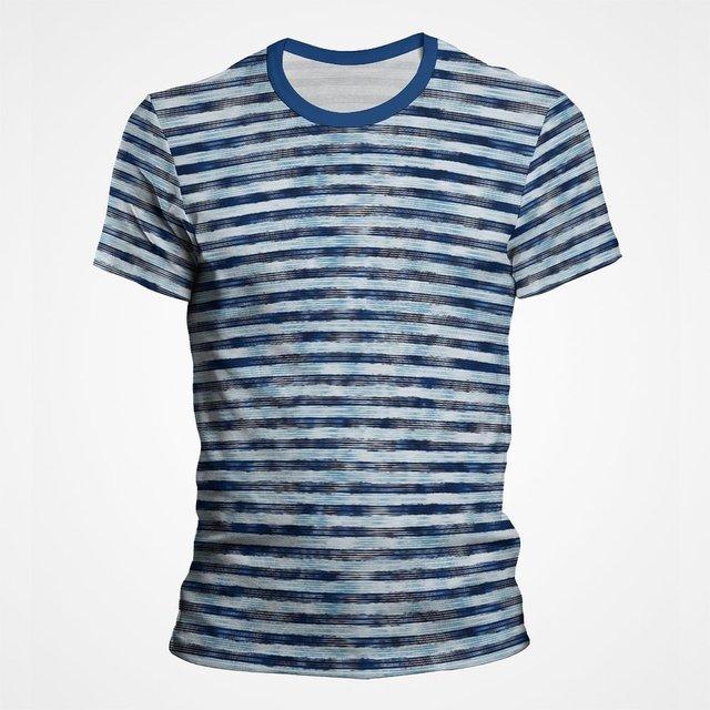 Personalità Grazia Striscia Geometria Astratta Grafica T-shirt Stampa Digitale 3D Magliette da Uomo Estive a Maniche Corte Camicie Streetwear