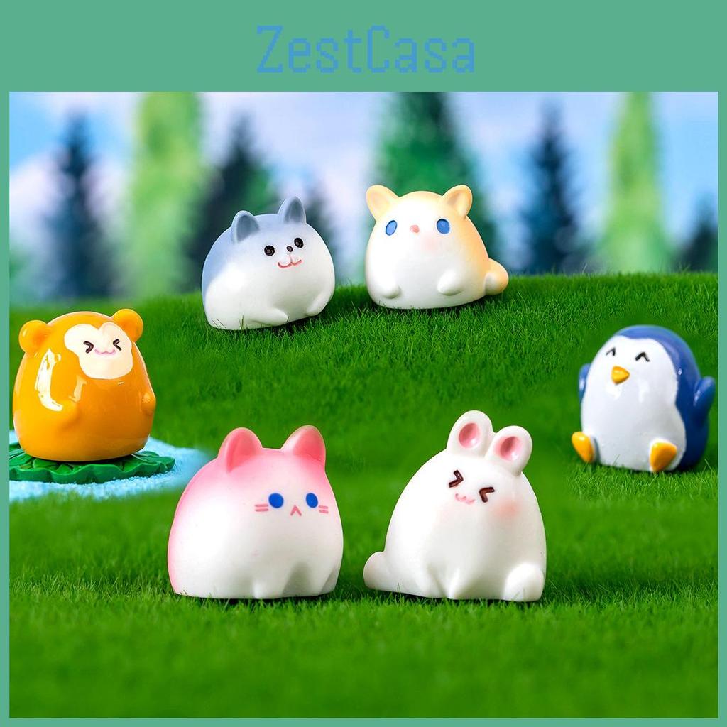 Cute Resin Animal Family Figurines Blind Box Desktop And Car Decoration