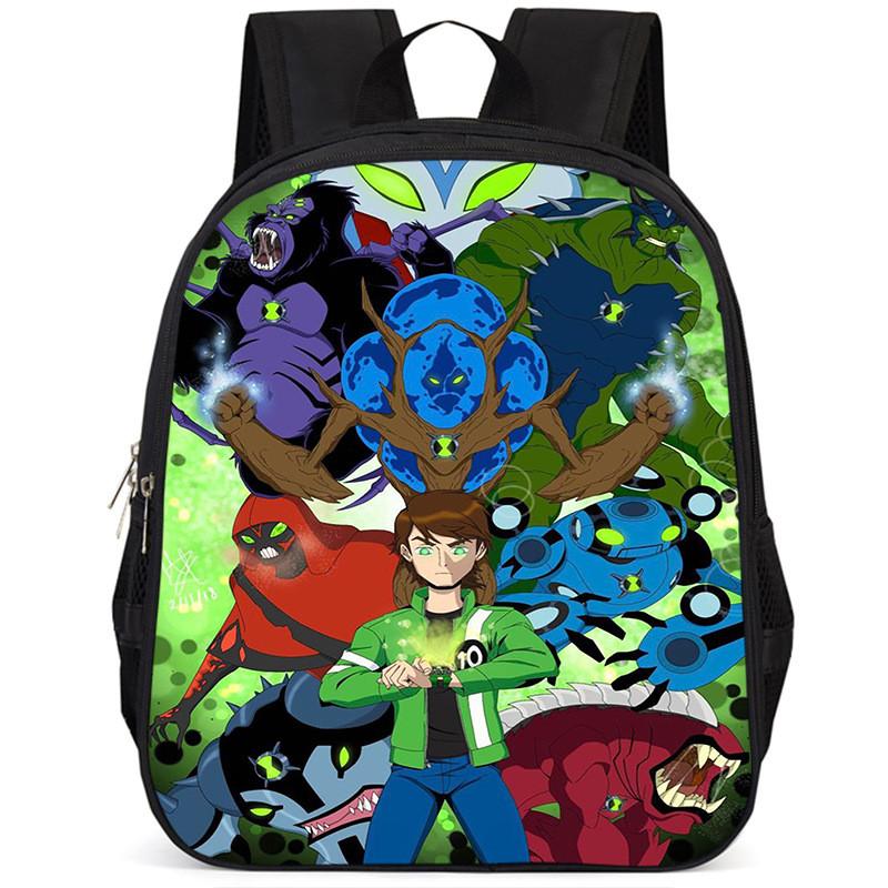 Ben10 15-inch Large Capacity Lightweight Oxford School Backpack For Kids