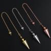 Rose Gold Dowsing Gold Silver Antique Copper Metal Amulet Reiki Pendulum Pendant Cone Pendule Reiki