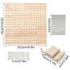Smooth Surface Wooden Blocking Board with Pins Square Crochet Tool Holed Durable Positioning Board Crochet Craft