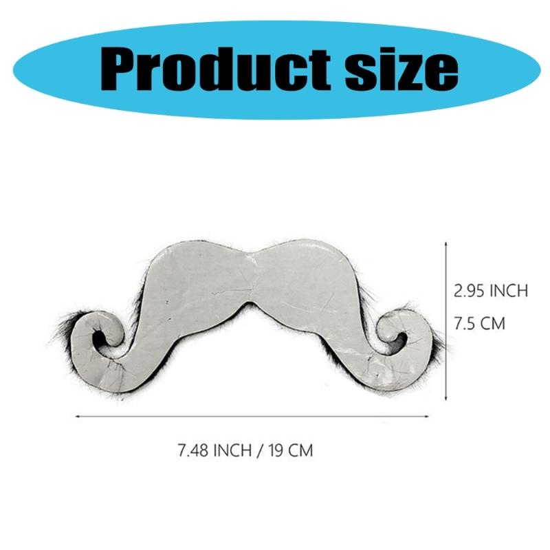 Fake Mustache Self Adhesive Novelty Fake Mustache,Fake Beard Mustache for Mustache Party Halloween Festival Performances