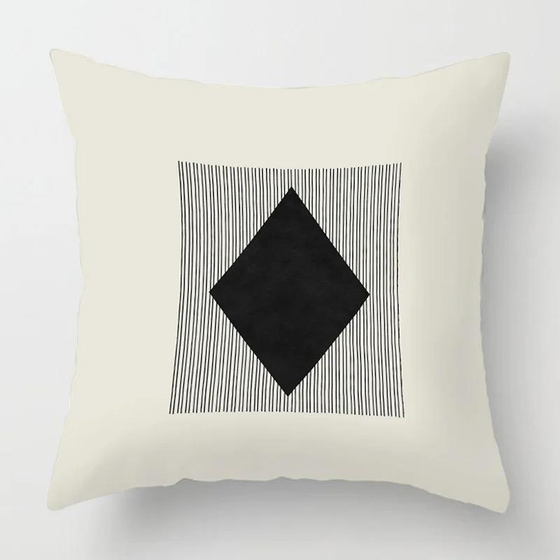 Housse De Coussin Style Géométrique Abstrait, Taie D'oreiller Décorative Moderne Pour Canapé-lit