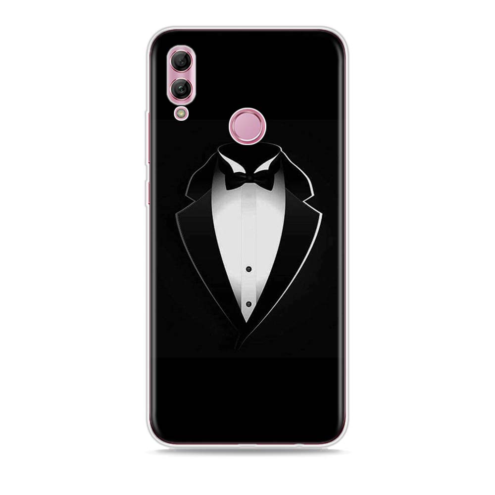 Herren Anzug Hemd Krawatte Silikonhülle Für Honor 30 30S 30i 9 10 9A 9C 9S 9N 10i 10X 9X Lite Pro 5G Handyhülle