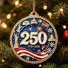 Acrylic USA 0th Anniversary Christmas Tree Ornament, Commemorative Hanging Holiday Décor