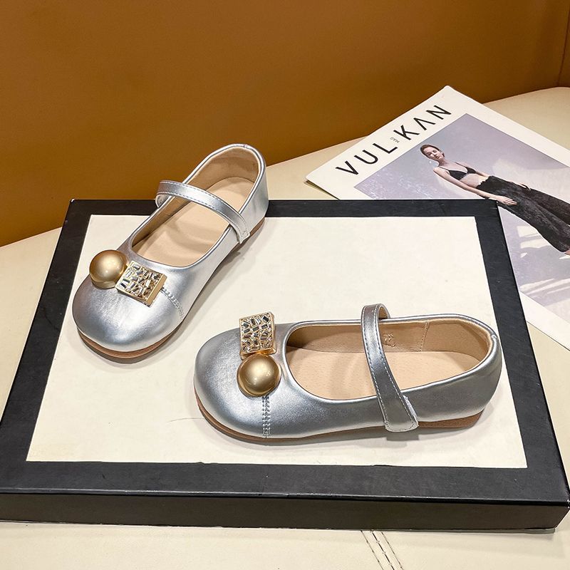 Spring and Autumn Shoes New Fashion Single Shoes Foreign Princess Children's Leather Shoes Soft Sole Baby Girls Princess Wind Princess Shoes