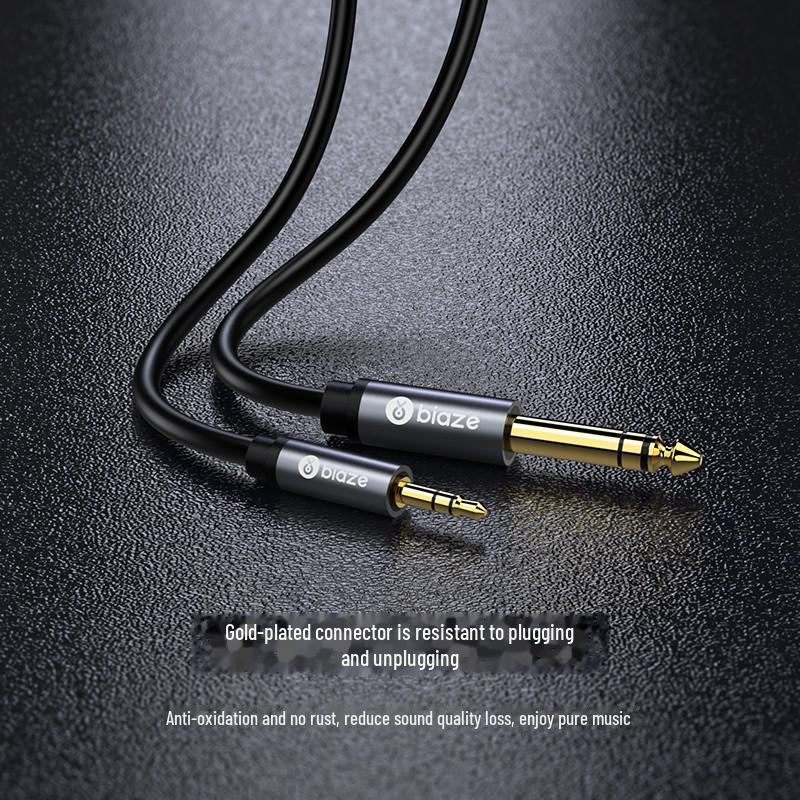 Cablu Audio Biaz 3.5mm la 6.5mm Tată-la-Tată pentru Conexiune Mobil, Computer & Difuzor