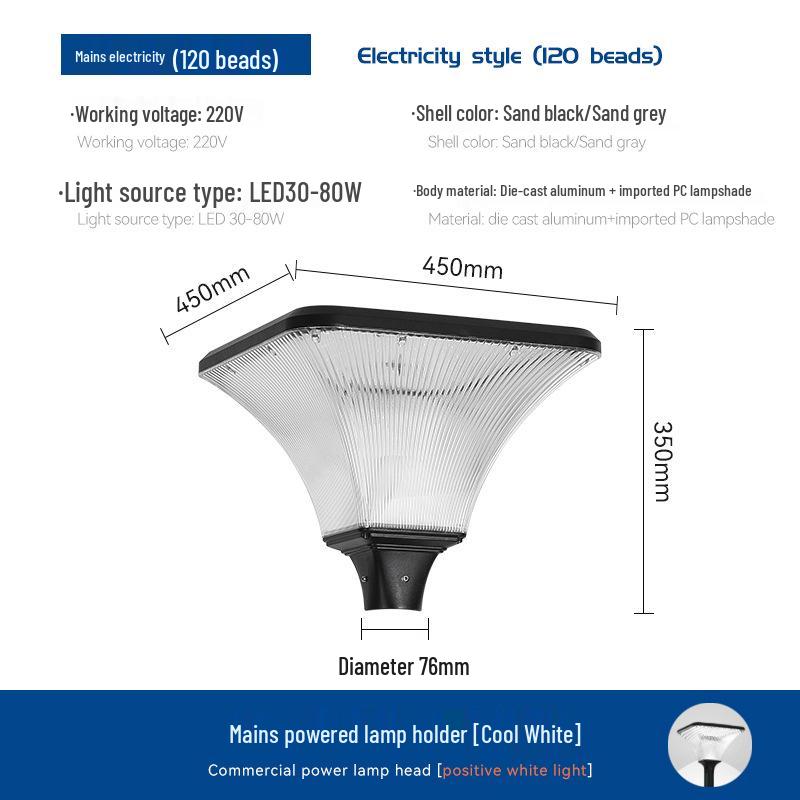 High Brightness Solar Courtyard Lights: Outdoor Garden & Villa Aluminum Landscape Lighting