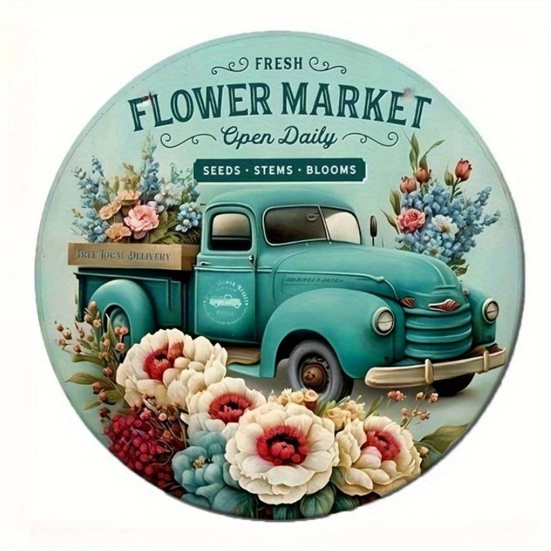 

2d Flat 20*20cm, Round Wooden Sign Art Painting Wreath Decorative, Entrance Decor Gift, Mask Theme, for Bar, Club, Home, Room Wall Decor. 20*20cm