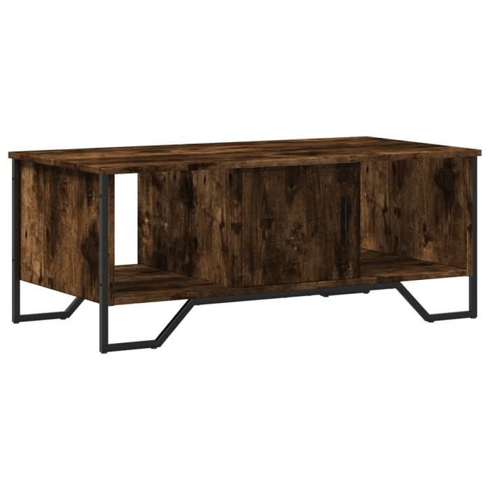 VidaXL Coffee Table Smoked Oak 100x51x40 Cm Engineered Wood, Side Table, Living Room Table, Side Table, End Table 848491