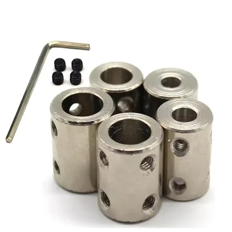 Accouplement rigide d'arbre en acier 45#, Accouplement droit de même diamètre 12mm/14mm pour moteurs et projets DIY