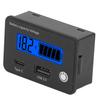 Digital Battery Monitor LCD Screen DC 8 To 30V USB Type C Port Battery Capacity Voltage Meter for