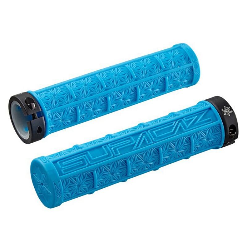 Supacaz Chrysanthemum Handlebar Grips Mountain Bike Silicone Shock Absorbing Lock-on Grip Set