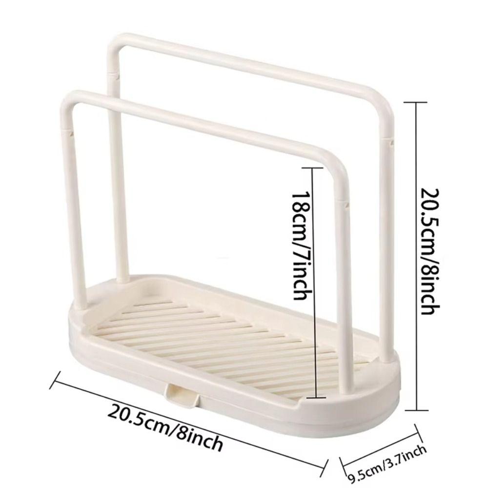 Double-Layer Kitchen Dishcloth Holder Hollow Design Countertop Rag Hanger Under Sink