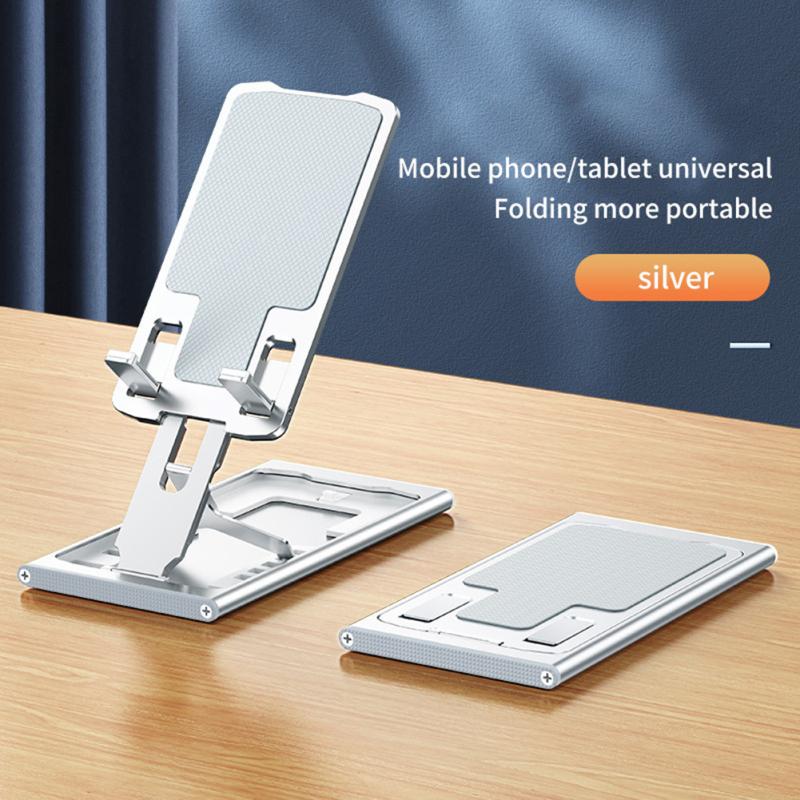 Portable Non-slip Silicone Mobile Phone  Holder Stand Double-layer Aluminum Alloy Adjustable