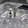 Leichtes, luxuriöses, transparentes Acryltablett, Modellzimmer, Wohnzimmer, Zuhause, High-End-Schmucktablett, Dekoration, Ornamente, Snacktablett