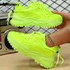 Platform Shoes Women Versatile Chunky Shoes Breathable Mesh Casual Shoes Thick Sole Outdoor Footwear Walking Traveling Sneaker