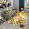 3D Pink Plum Blossom Carpet Romantic Love Rugs for Bathroom Kitchen Entrance Anti-Slip Rugs Home Decoration Mats Bedroom Rugs